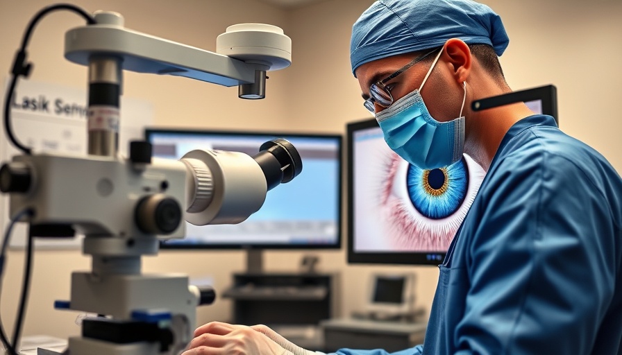 Surgeon performing LASIK eye surgery, highlighting benefits and precision.