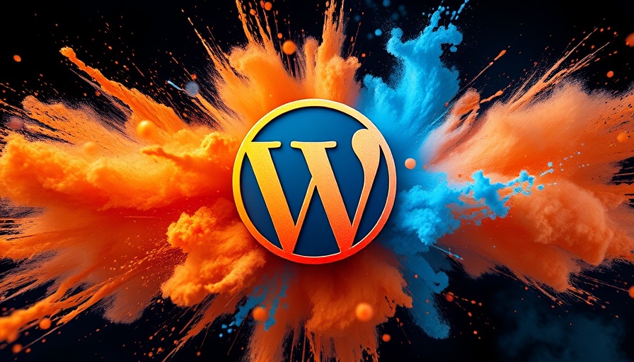 Vivid abstract WordPress logo with dynamic colors.