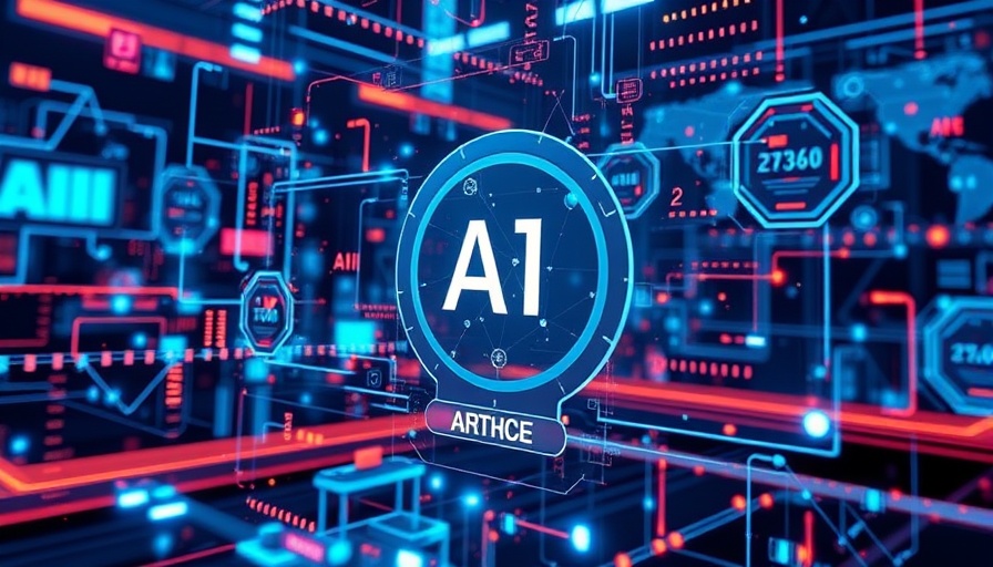 Futuristic AI interface with holographic elements for Google AI Max for Search.