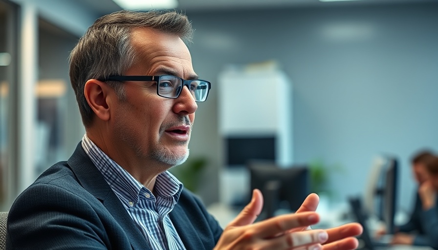 Middle-aged man discussing personal branding for entrepreneurs during a call.