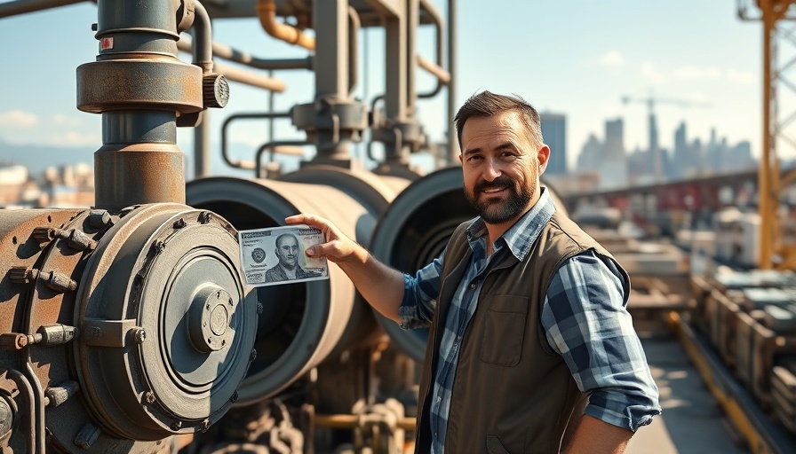 Solve Expensive Problems with AI: Man highlights cost savings in industrial setting.