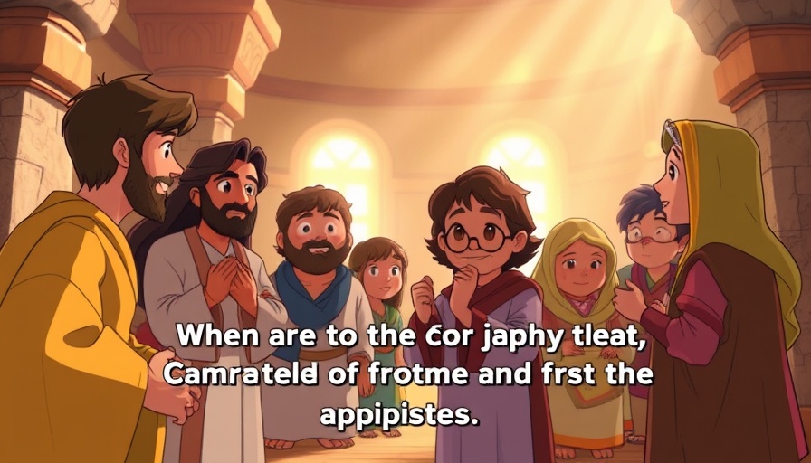 Animated biblical scene with quote 'Jesus is enough for me'