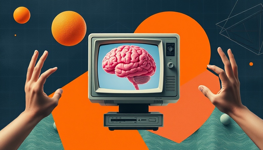 Digital collage with brain and monitor for behavioral data.