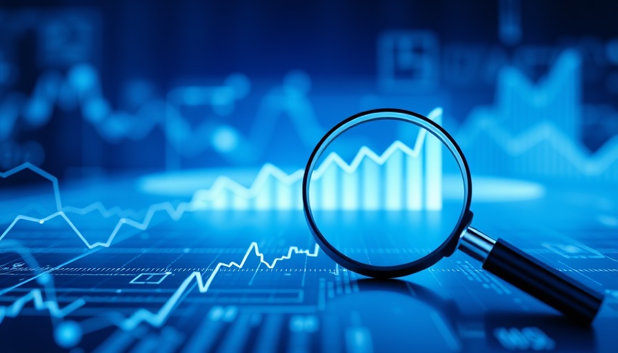 Digital graph and magnifying glass illustrating Google ad prices transparency.