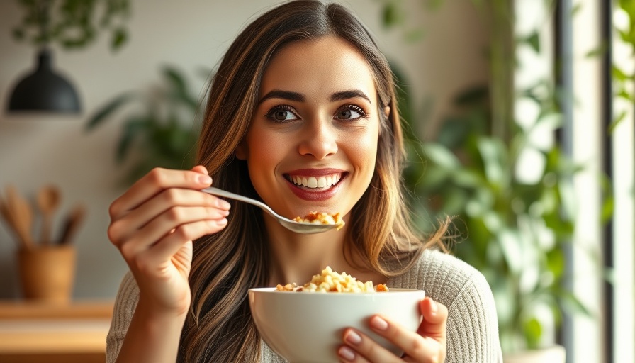 Woman enjoying a meal, highlighting easy dinner recipes for busy families.