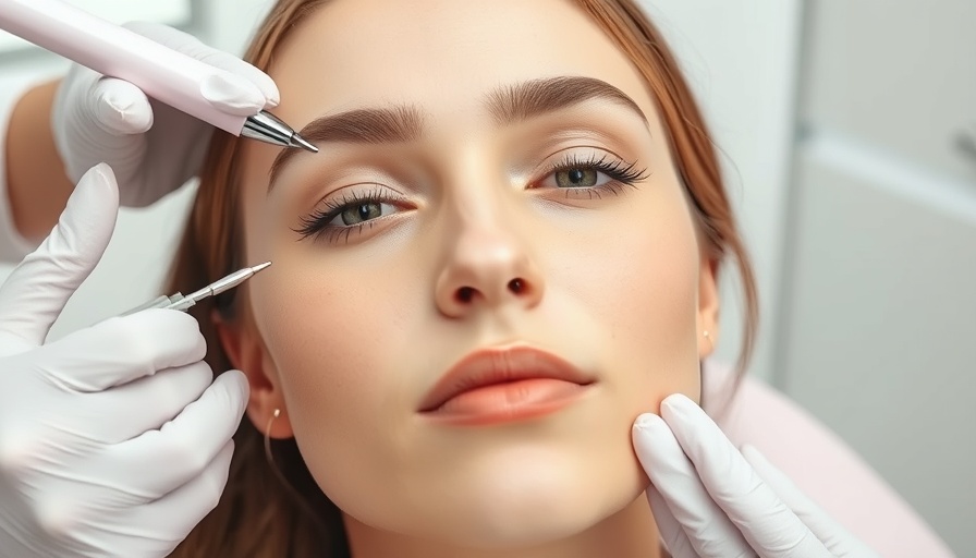 Young woman undergoing Botox treatment in a clinical setting.