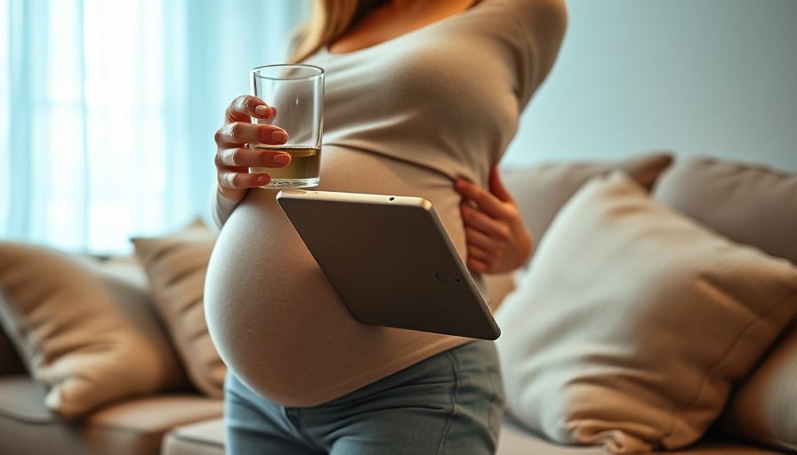 Pregnant woman taking folic acid benefits in cozy living room.