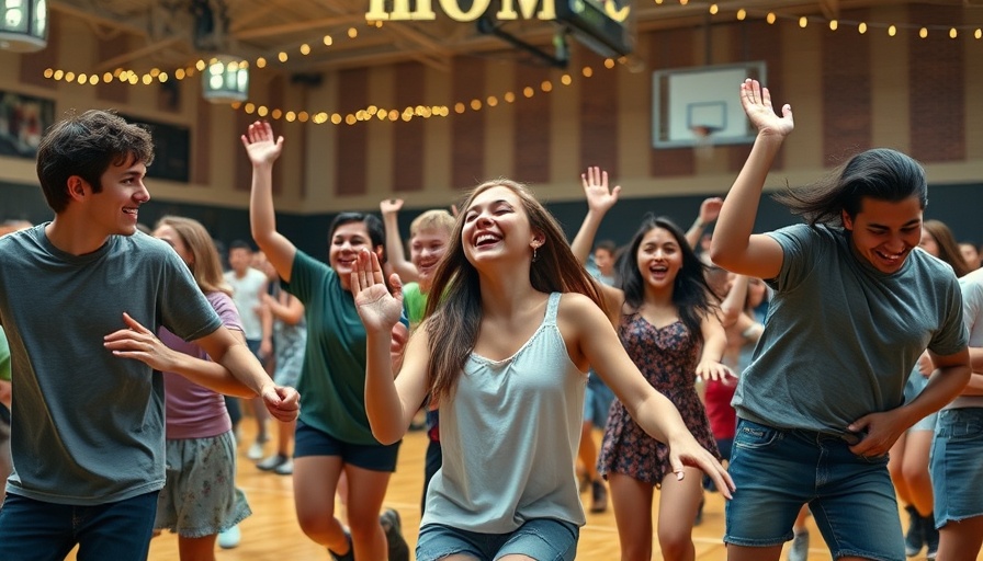 Avondale Homecoming 2025: Energetic students dancing joyfully.