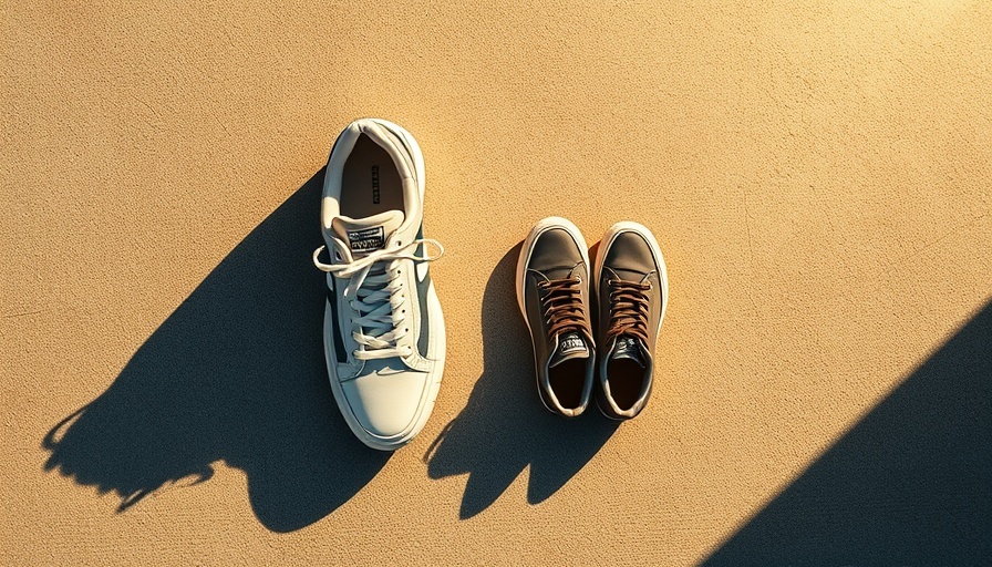 Teenage Anxiety Network Analysis concept with contrasting sneakers on concrete.