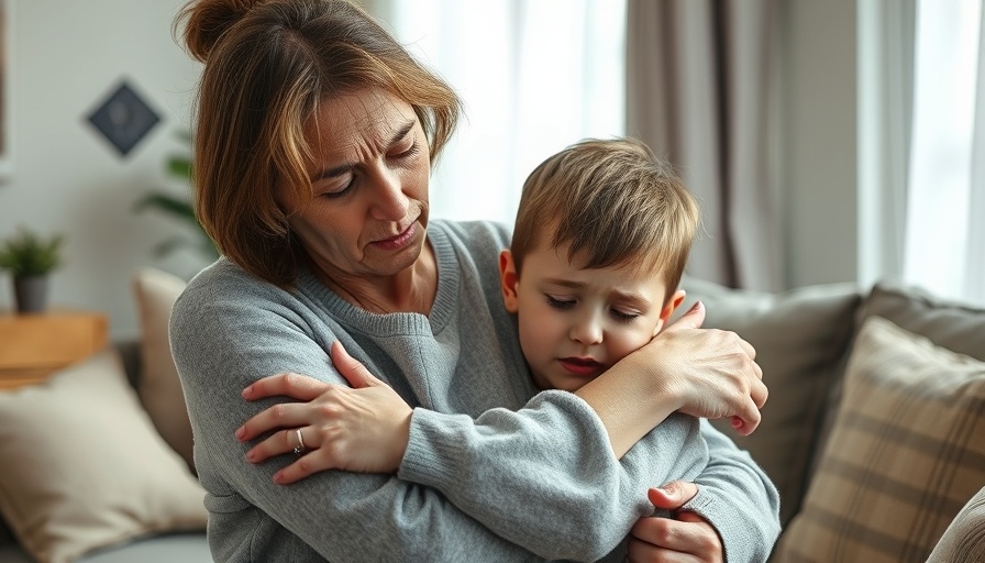 Worried woman hugging child, reflecting on disability protections at risk.