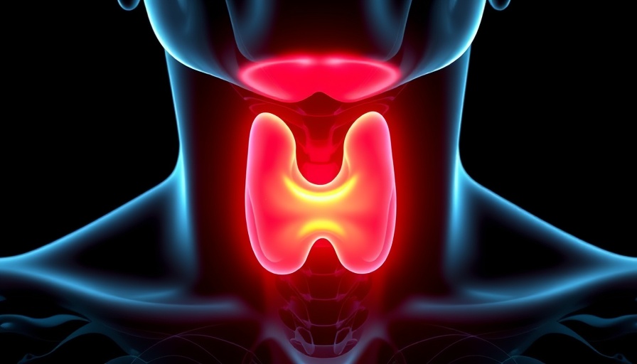 3D illustration of the thyroid gland highlighting thyroid cancer treatment guidelines.