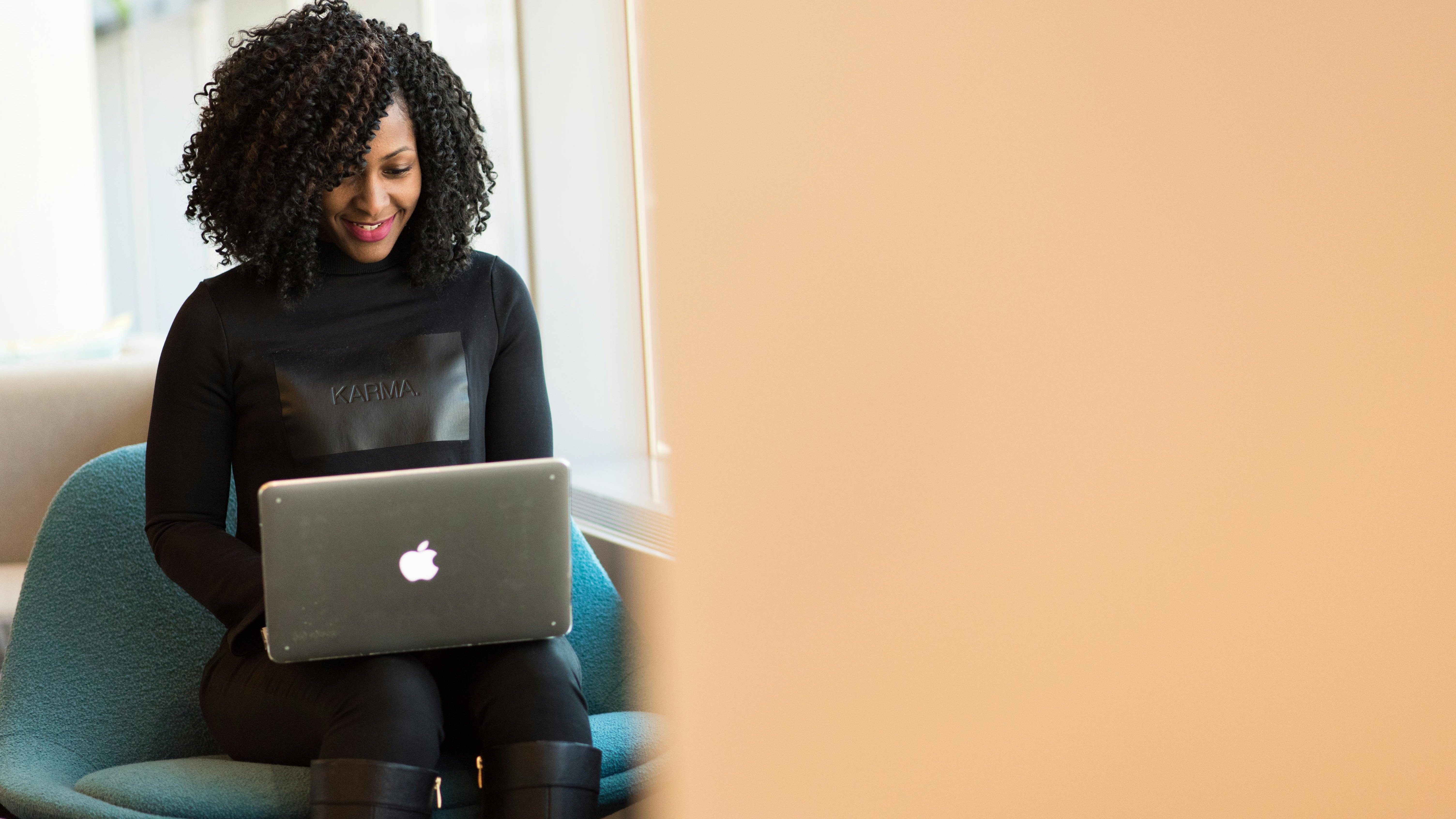 Professional on apple laptop