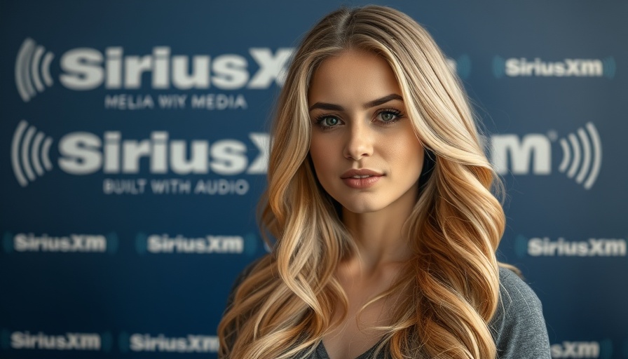 Young woman standing confidently at SiriusXM Media event, Unwell Creative Agency.