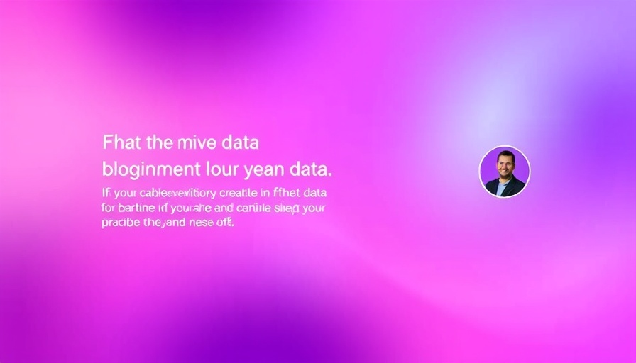 Abstract gradient background with text on AI data quality.