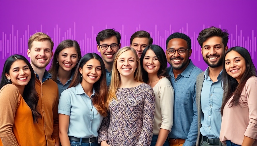 Apple Podcasts Australia Creators We Love group portrait on purple