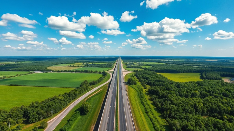 Vientiane-Hanoi Expressway new highway surrounded by lush greenery.