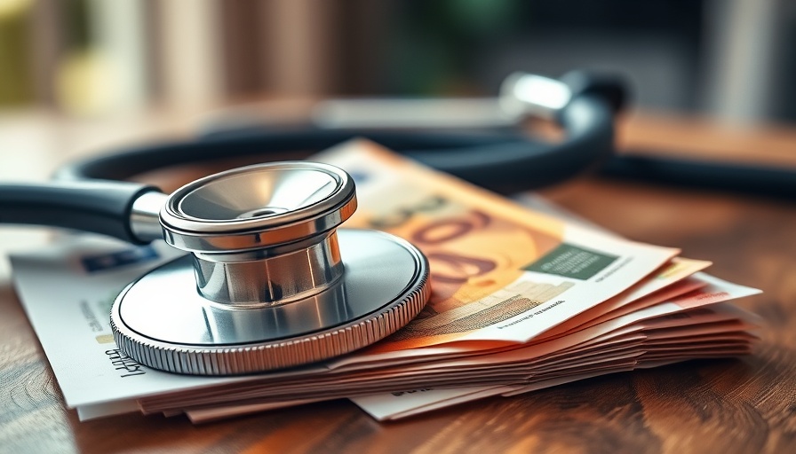 Healthcare investment symbolized by stethoscope on Euro banknotes.