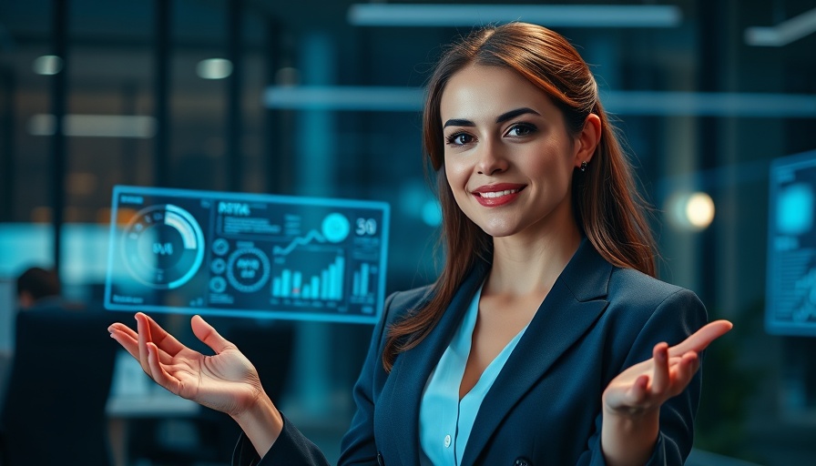 Incorporating AI into impact finance presentation in modern office.