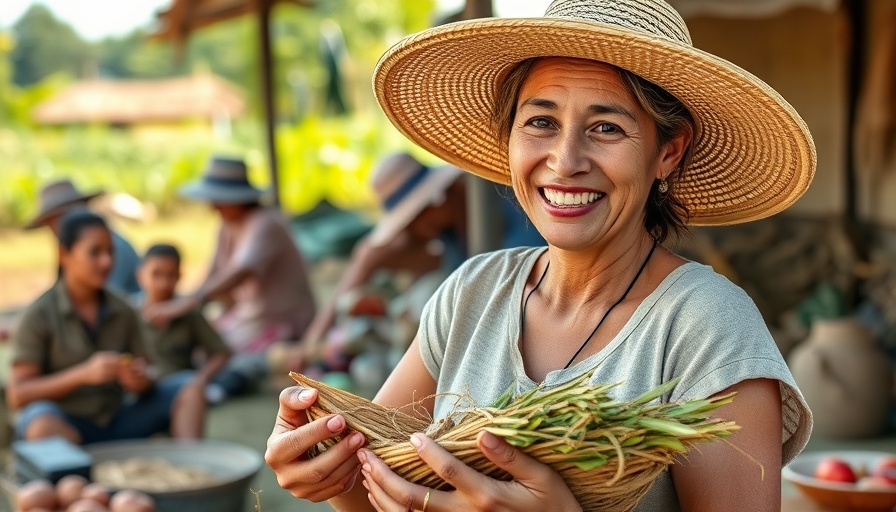Community engagement in social impact investments scene with smiling woman.