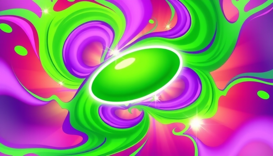 Vibrant abstract design with green and purple shapes for ESG Investing.