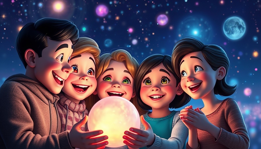 Heartwarming scene of digital immortality concept with glowing orb.