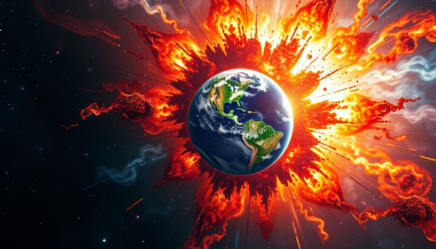 Vivid cosmic explosion illustrating AI safety concerns, Earth centered