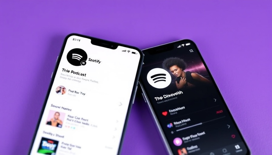 Spotify podcast discovery tools for business on smartphone screens.