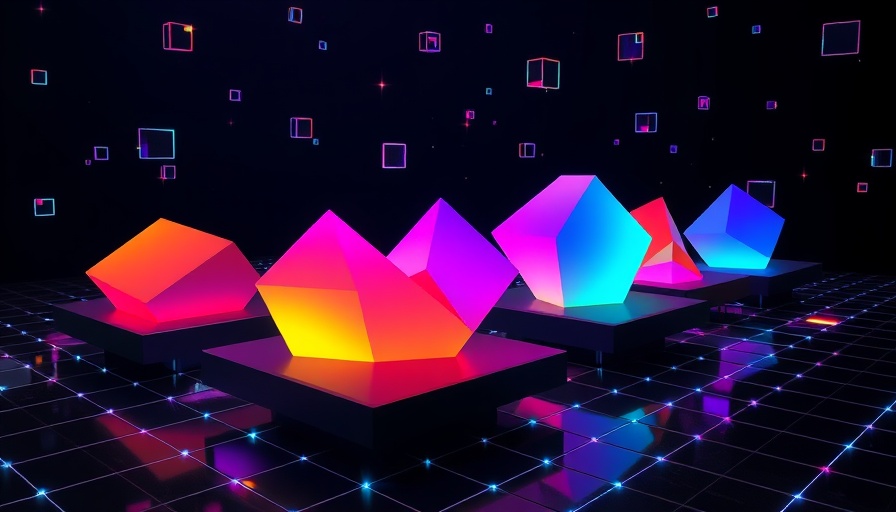 Abstract geometric shapes on AI learning platform design