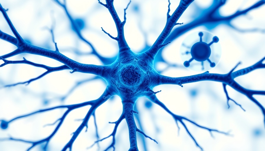 Light microscopy neural connections with magnified synapses.