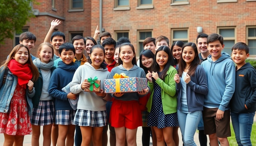 Volunteering Abroad: Group of joyful students posing together.