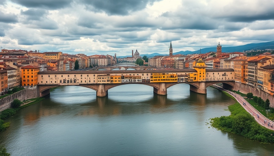 Aerial view of Ponte Vecchio during walking tours of Florence.