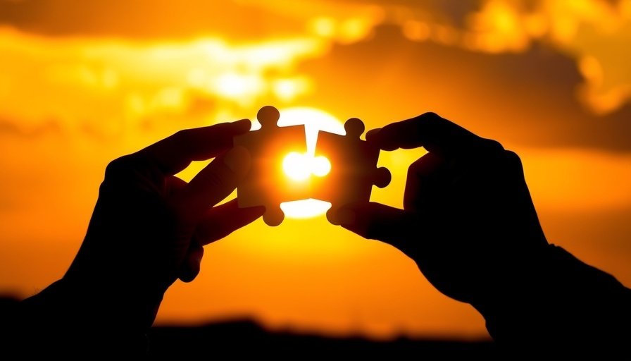 Hands collaborating with puzzle pieces in sunset sky, symbolizing Africa Resilience Investment Accelerator.
