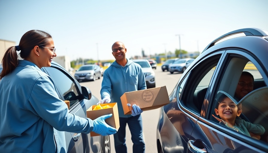 Impact investment helping tackle hunger through a drive-through food distribution.