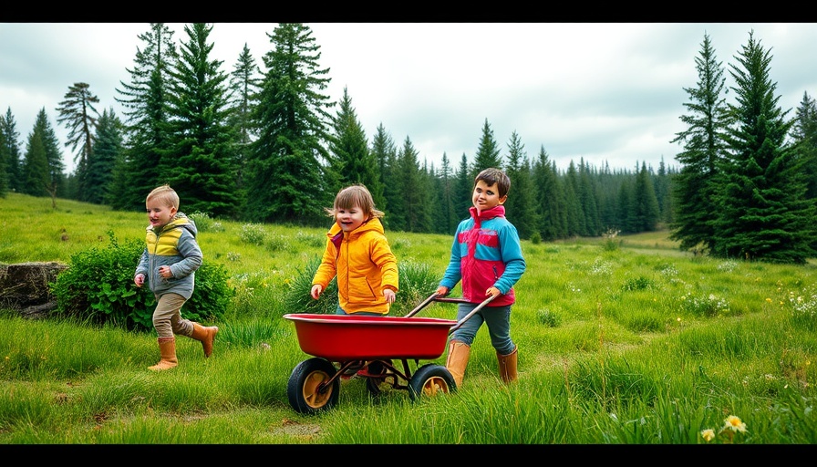 Children learning outdoors, impact investment in education benefits.