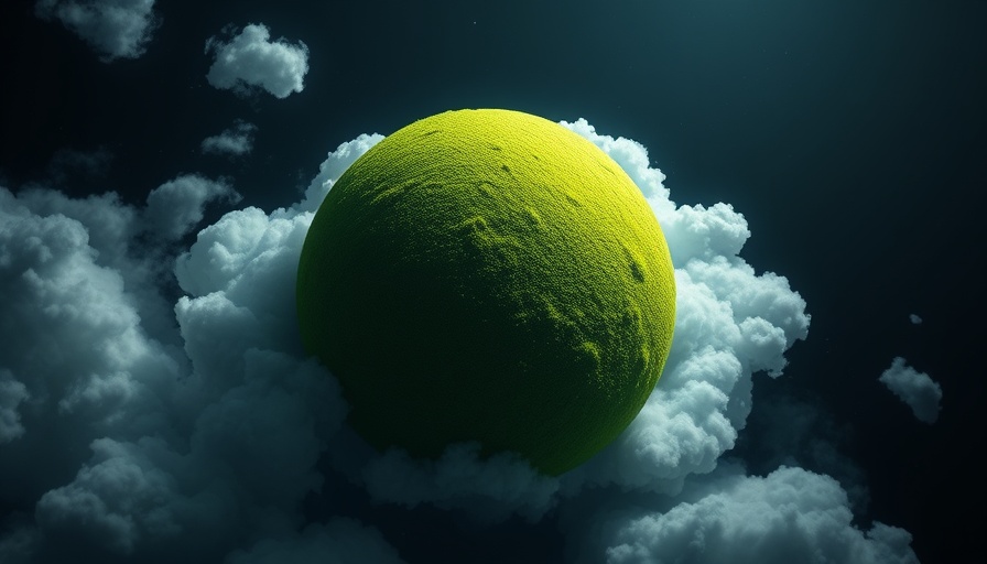 GreenOps FinOps Sustainability Cloud concept with green planet and clouds.