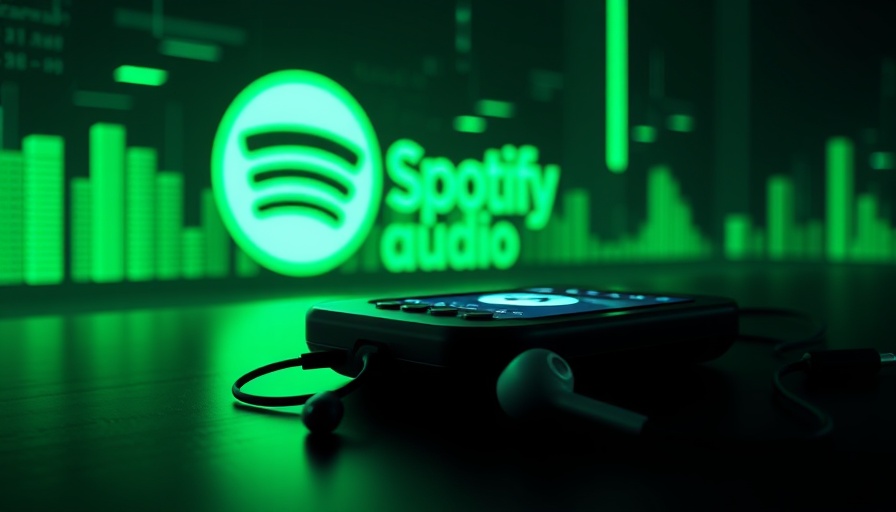 Futuristic audio device with Spotify logo for Podcasting 2.0