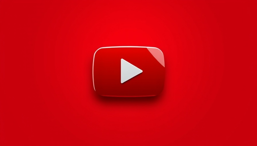 YouTube play button on a red background, symbolizing video content.