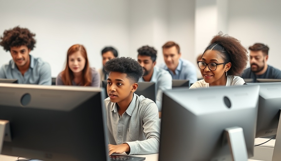 Noble Desktop New York students in collaborative learning environment.
