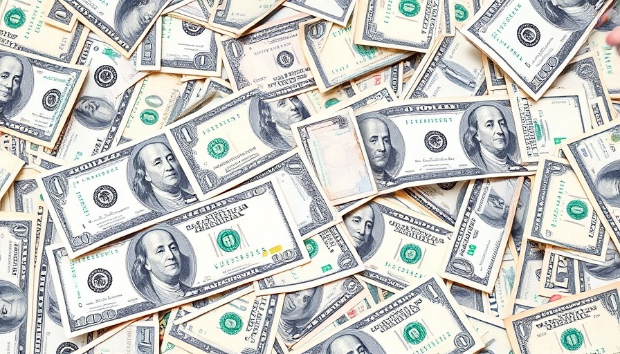 US banknotes representing free ad money for video creators.