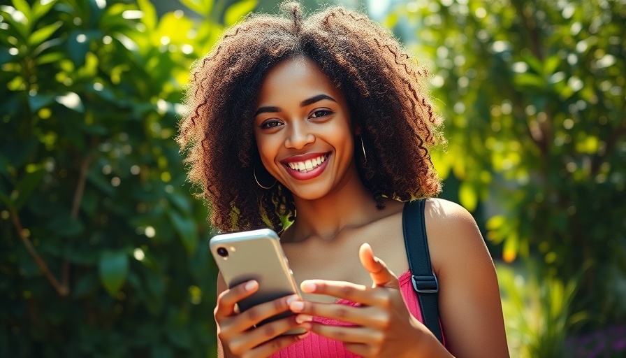Smiling young woman enjoying sustainable living outdoors, embracing nature.