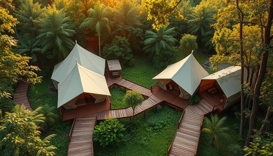 Nature Positive Tourism in Southeast Asia with charming glamping tents.