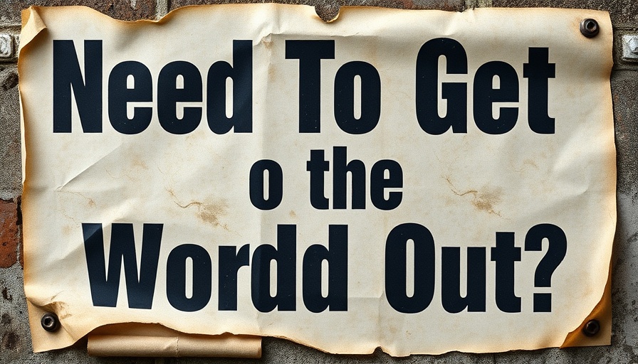 Podcast advertising for business owners message on a weathered poster.