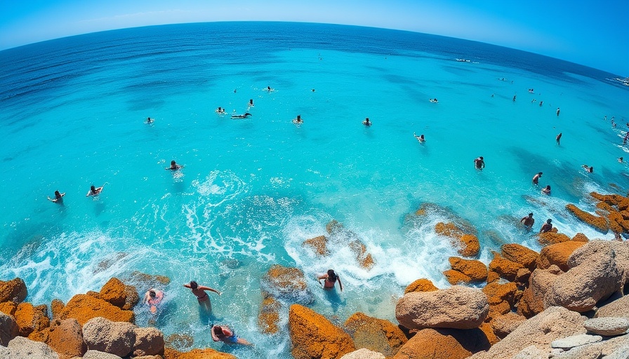 Beautiful European beach with clear turquoise water; Europe's cleanest places to swim.