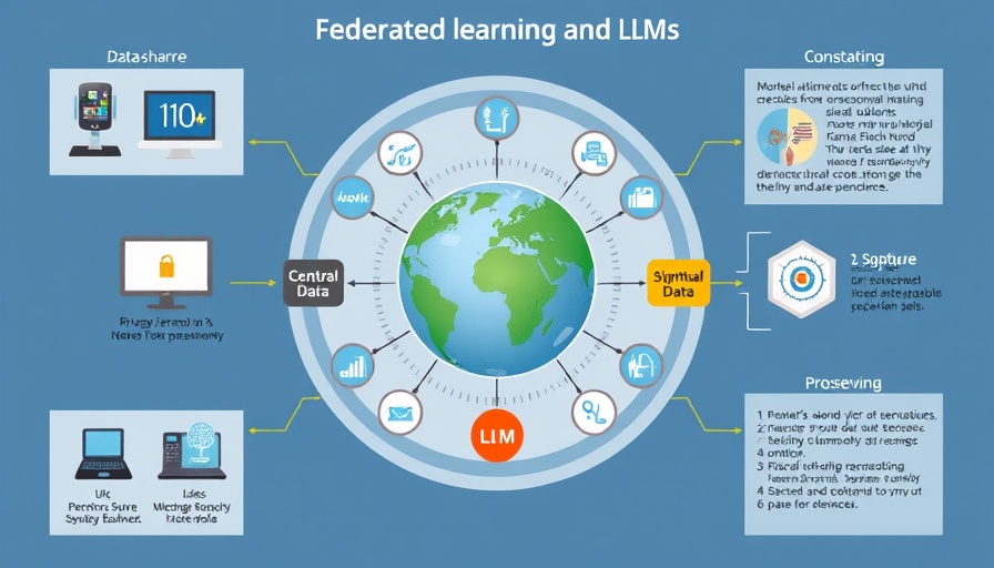Illustrative diagram of privacy-preserving domain adaptation with LLMs.