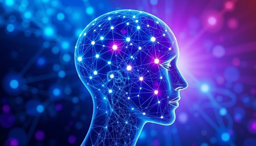Futuristic concept of AGI governance with digital human head