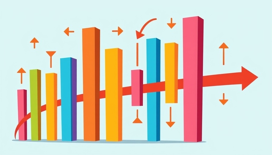 Vibrant abstract bars with arrows illustrating differentially private partition selection.