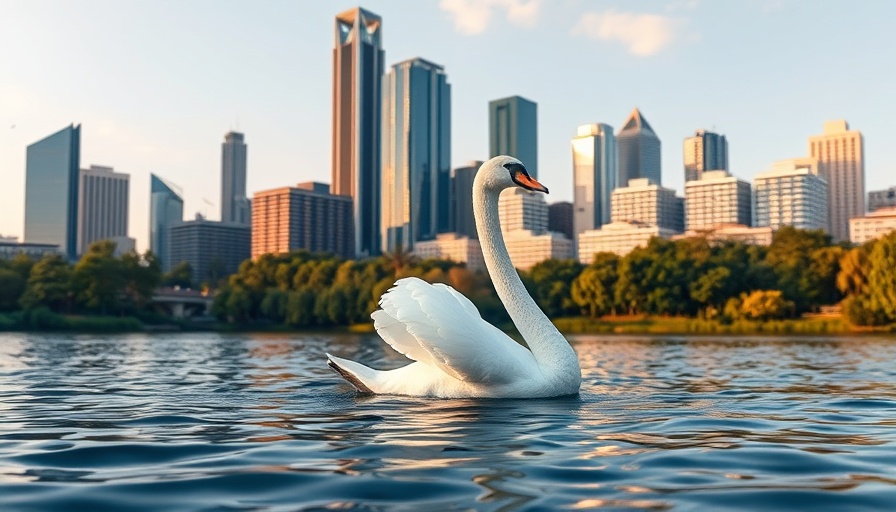 Eco-Friendly Orlando Travel Guide: Swan on Orlando lake at sunset.