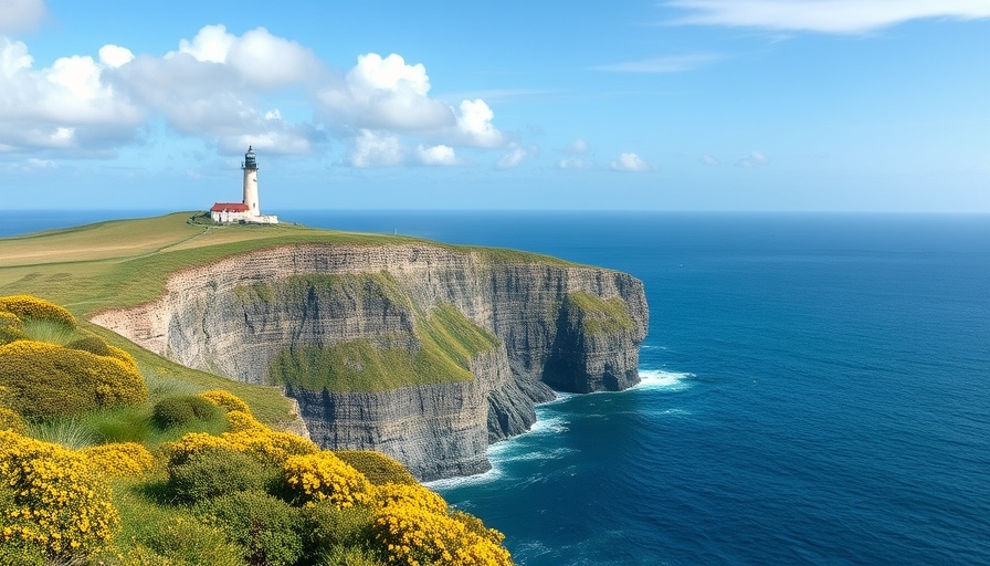 Majestic coastal cliffs in Brittany's natural reserves.