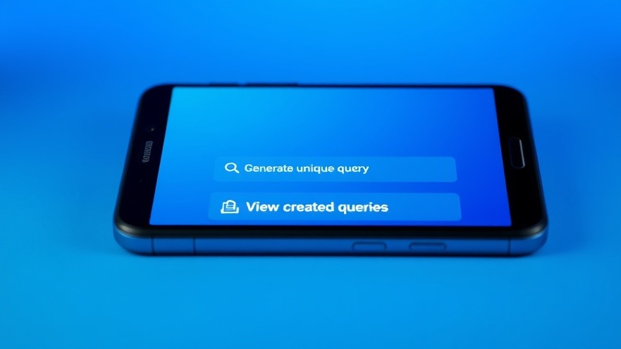 Sleek smartphone displaying an AI learning platform app with vibrant colors.