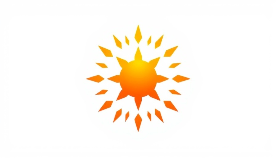 Abstract sun icon symbolizing energy and optimism.